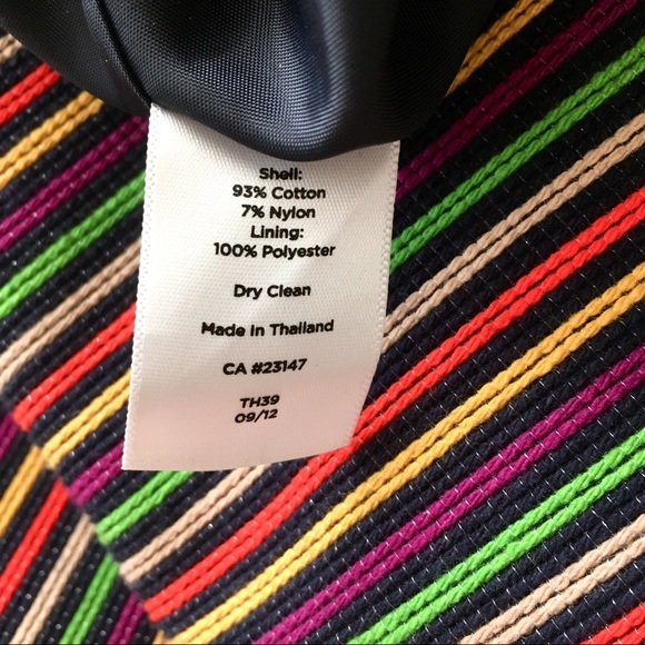 Talbot's Pencil Skirt - Multi-color stripe sz 10P - Picture 8 of 8